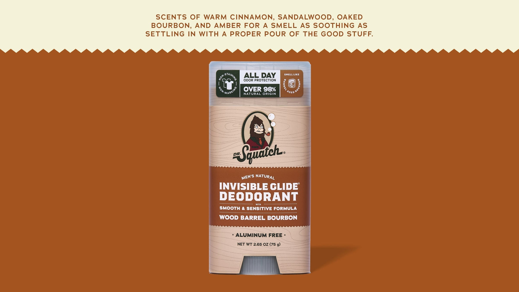 Wood Barrel Bourbon Invisible Glide Deodorant - Classic Blend