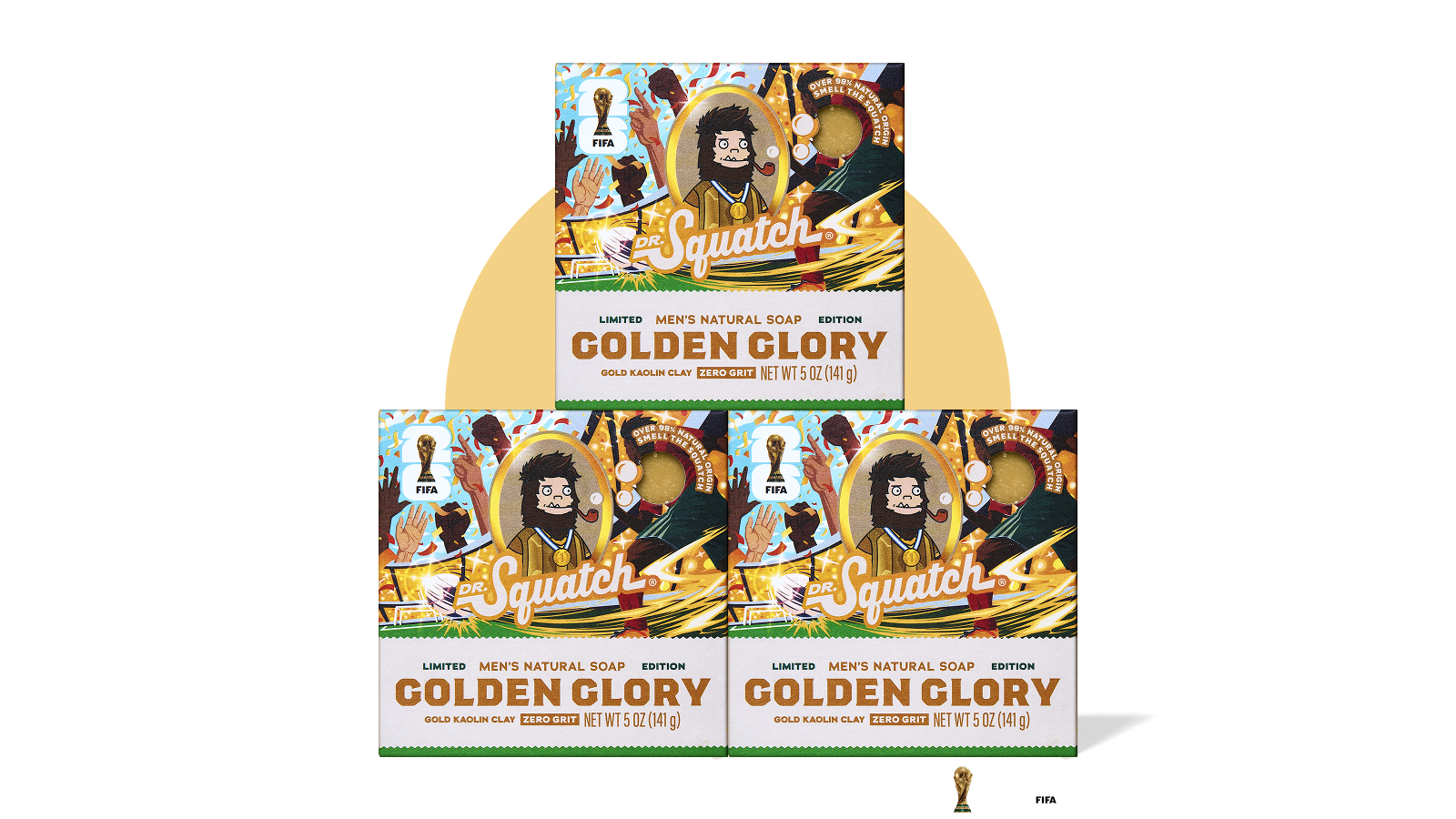FIFA Golden Glory 3-Pack Bar Soap Bundle - Simple Travel Pack